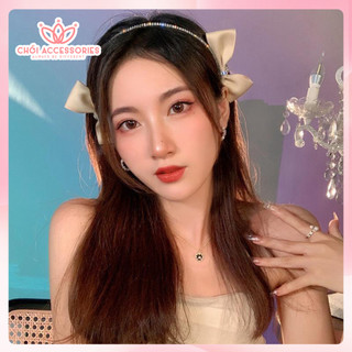 Bờm tóc nơ đính đá sáng lấy lánh sang chảnh cao cấp Chồi accessories - Y211