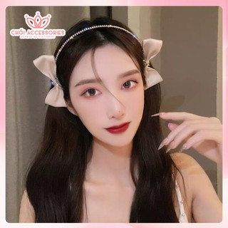Bờm tóc nơ đính đá sáng lấy lánh sang chảnh cao cấp Chồi accessories - Y211