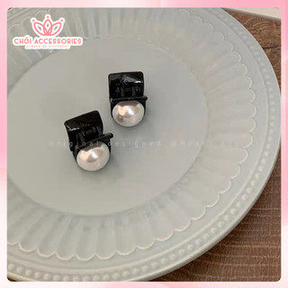 Set 2c Kẹp tóc ngắn, Kẹp tóc gắn hình hoa trà - hạt trai Chồi accessories phong cách tiểu thư cho bạn gái K188