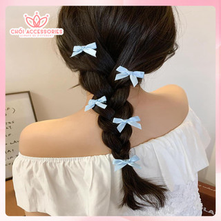 Set 6 nơ kẹp tóc nhỏ xíu xiu xinh xắn ngọt ngào K293