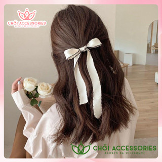 Kẹp tóc nơ viền thời trang nữ tính đáng yêu Chồi accessories phong cách hàn quốc -Y135