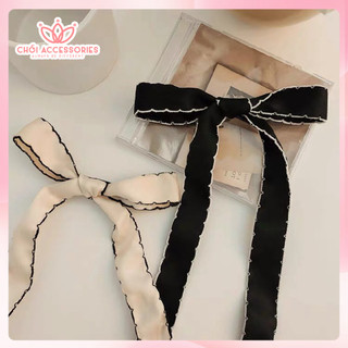 Kẹp tóc nơ viền thời trang nữ tính đáng yêu Chồi accessories phong cách hàn quốc -Y135