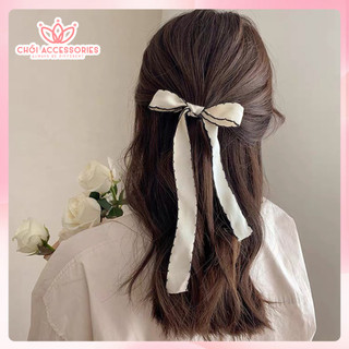 Kẹp tóc nơ viền thời trang nữ tính đáng yêu Chồi accessories phong cách hàn quốc -Y135