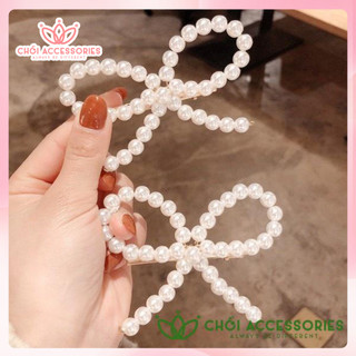 Kẹp tóc nơ nữ tính đáng yêu cho bạn gái thời trang Chồi accessories - K334