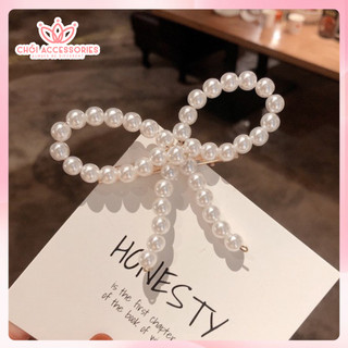 Kẹp tóc nơ nữ tính đáng yêu cho bạn gái thời trang Chồi accessories - K334