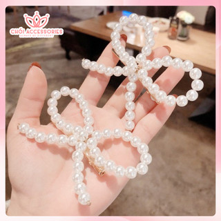 Kẹp tóc nơ nữ tính đáng yêu cho bạn gái thời trang Chồi accessories - K334