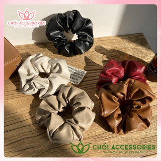 Buộc tóc nữ, scrunchies da mùa đông dày Chồi accessories phong cách cá tính K356