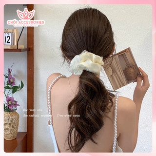 Dây Buộc Tóc Scrunchies 2 Lớp Voan Ánh Nhũ Chồi accessories Phong Cách Hàn Quốc Cho Bạn Nữ K164