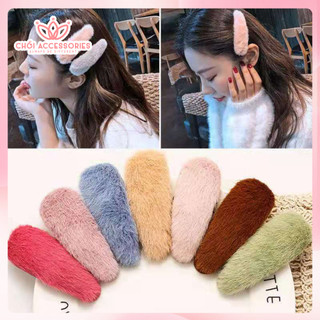 Kẹp tóc nữ, kẹp tóc lông xinh xắn dễ thương Chồi accessories cho bé gái K266