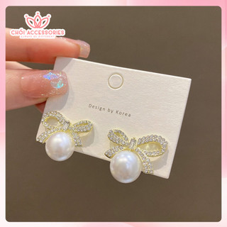 Tổng hợp các mẫu bông tai, khuyên tai hạt trai nhân tạo chốt S925 cao cấp Chồi accessories