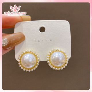 Tổng hợp các mẫu bông tai, khuyên tai hạt trai nhân tạo chốt S925 cao cấp Chồi accessories