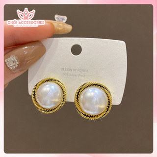 Tổng hợp các mẫu bông tai, khuyên tai hạt trai nhân tạo chốt S925 cao cấp Chồi accessories