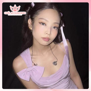 Set 2 Kẹp Tóc Nơ Đuôi Dài Chồi accessories Phong Cách Tiểu Thư Cho Bạn Gái K273