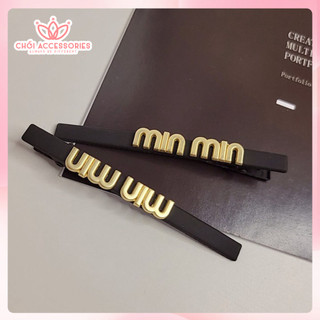 Kẹp tóc mái vải nhung đính tag sang chảnh Chồi accessories, cá tính nhiều mẫu K049