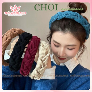 Bờm tóc tết vải nhung sang chảnh Chồi accessories, mấn tết thanh lịch dễ phối đồ - Y255