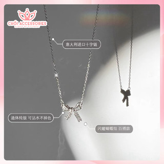 Dây Chuyền Đính Đá Hình Chiếc Nơ Chồi accessories Phong Cách Sang Chảnh Cho Bạn Nữ B07-14