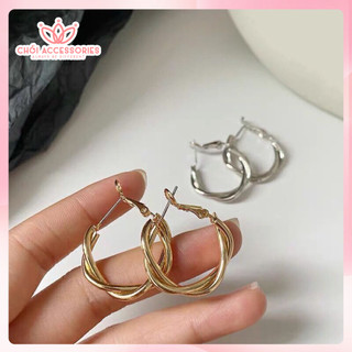 Khuyên Tai Tròn Chồi accessories Phong Cách Sang Trọng Cho Bạn Nữ F95