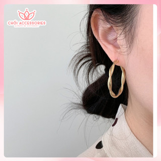 Khuyên Tai Tròn Chồi accessories Phong Cách Sang Trọng Cho Bạn Nữ F95