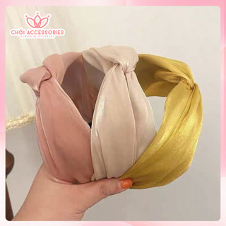 Bờm Tóc Vải Ánh Nhũ, Băng Đô Lớn Chồi accessories Phong Cách Xinh Xắn Cho Bạn Nữ Y042