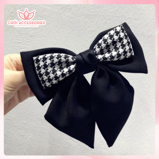 Cặp tóc nơ rủ, cặp tóc nơ vải thanh lịch phom cứng sang chảnh Chồi accessories - Y258
