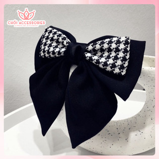 Cặp tóc nơ rủ, cặp tóc nơ vải thanh lịch phom cứng sang chảnh Chồi accessories - Y258