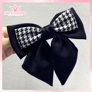 Cặp tóc nơ rủ, cặp tóc nơ vải thanh lịch phom cứng sang chảnh Chồi accessories - Y258