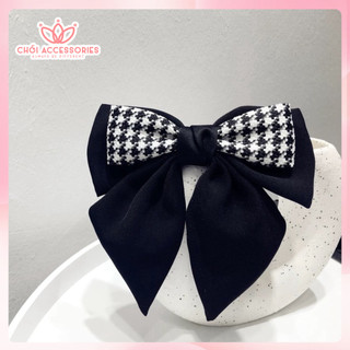 Cặp tóc nơ rủ, cặp tóc nơ vải thanh lịch phom cứng sang chảnh Chồi accessories - Y258