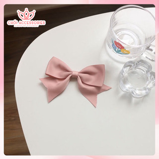 Kẹp tóc nơ lụa nhiều mẫu màu hồng Chồi accessories nhẹ nhàng đáng yêu cho bạn gái Y240