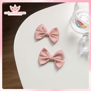 Kẹp tóc nơ lụa nhiều mẫu màu hồng Chồi accessories nhẹ nhàng đáng yêu cho bạn gái Y240