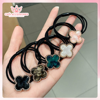 Dây buộc tóc hình cỏ bốn lá nhiều màu Chồi accessories cho bạn nữ K330