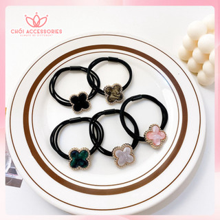 Dây buộc tóc hình cỏ bốn lá nhiều màu Chồi accessories cho bạn nữ K330