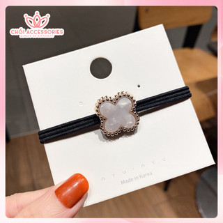 Dây buộc tóc hình cỏ bốn lá nhiều màu Chồi accessories cho bạn nữ K330