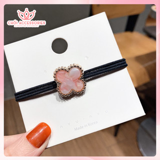 Dây buộc tóc hình cỏ bốn lá nhiều màu Chồi accessories cho bạn nữ K330