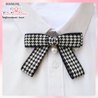 Cài Áo Nơ Caro Chồi accessories Phong Cách Sang Trọng CA73