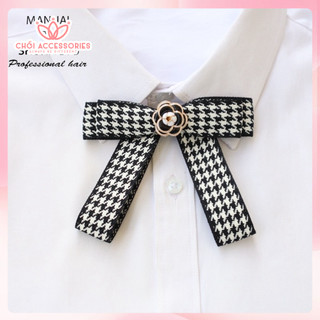 Cài Áo Nơ Caro Chồi accessories Phong Cách Sang Trọng CA73
