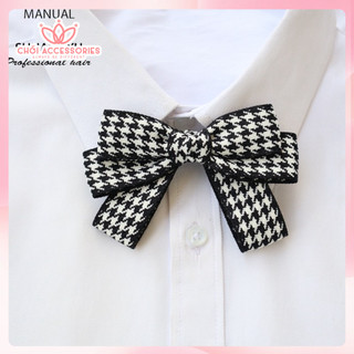 Cài Áo Nơ Caro Chồi accessories Phong Cách Sang Trọng CA73