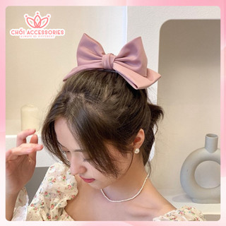 Kẹp tóc nơ lụa đứng, kẹp tóc nơ tiểu thư xinh xắn Chồi accessories phong cách Hàn Quốc - Y232