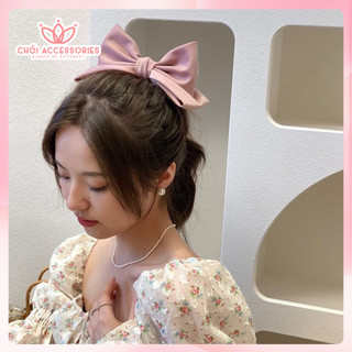 Kẹp tóc nơ lụa đứng, kẹp tóc nơ tiểu thư xinh xắn Chồi accessories phong cách Hàn Quốc - Y232