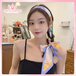 Tổng hợp Khăn lụa thắt nơ, khăn tubarn buộc túi buộc tóc nhiều mẫu Chồi accessories Z26