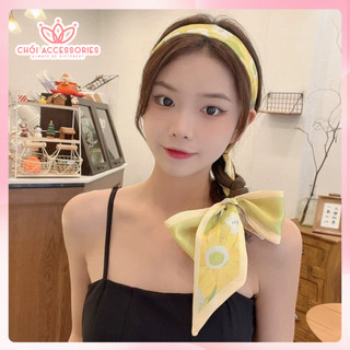 Tổng hợp Khăn lụa thắt nơ, khăn tubarn buộc túi buộc tóc nhiều mẫu Chồi accessories Z26