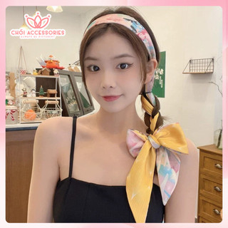 Tổng hợp Khăn lụa thắt nơ, khăn tubarn buộc túi buộc tóc nhiều mẫu Chồi accessories Z26