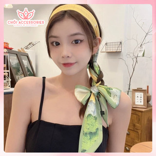Tổng hợp Khăn lụa thắt nơ, khăn tubarn buộc túi buộc tóc nhiều mẫu Chồi accessories Z26