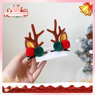 Set 2 kẹp tóc sừng tuần lộc Noel Chồi accessories dành cho bạn nữ phong cách xinh xắn K193