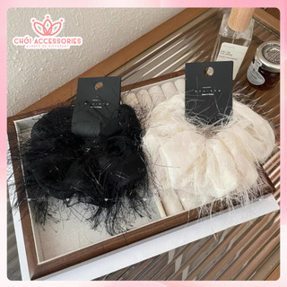 Dây Buộc Tóc Scrunchies Rủ Ánh Nhũ Chồi accessories Phong Cách Hàn Quốc Cho Bạn Gái K160