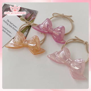 Buộc tóc cho bé gái, buộc tóc nơ ánh nhũ đáng yêu màu kẹo ngọt Chồi accessories cho bạn gái K154