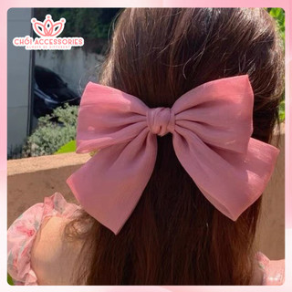 Cặp tóc nơ lớn ánh nhũ lấp lánh, kẹp tóc nơ xinh xắn đáng yêu cho bạn gái Chồi accessories - Y219