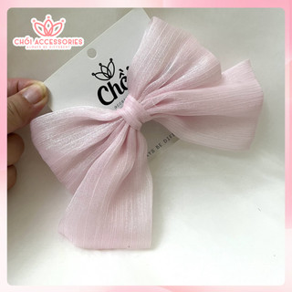 Cặp tóc nơ lớn ánh nhũ lấp lánh, kẹp tóc nơ xinh xắn đáng yêu cho bạn gái Chồi accessories - Y219