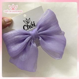 Cặp tóc nơ lớn ánh nhũ lấp lánh, kẹp tóc nơ xinh xắn đáng yêu cho bạn gái Chồi accessories - Y219