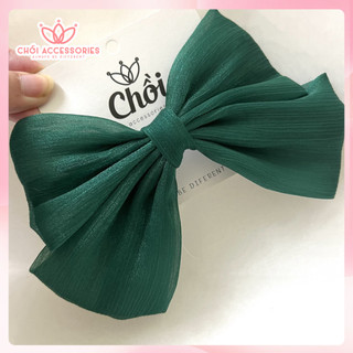 Cặp tóc nơ lớn ánh nhũ lấp lánh, kẹp tóc nơ xinh xắn đáng yêu cho bạn gái Chồi accessories - Y219