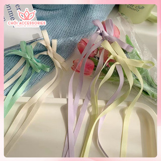 Kẹp tóc ruy băng rủ dài nhiều màu tiểu thư công chúa xinh xắn Chồi accessories K038